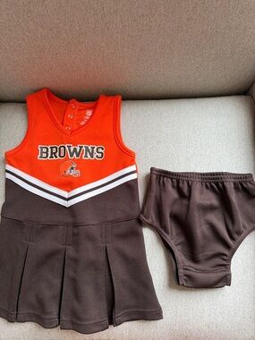 NWOT 3t NFL Browns Orange and Brown Cheerleader Costume